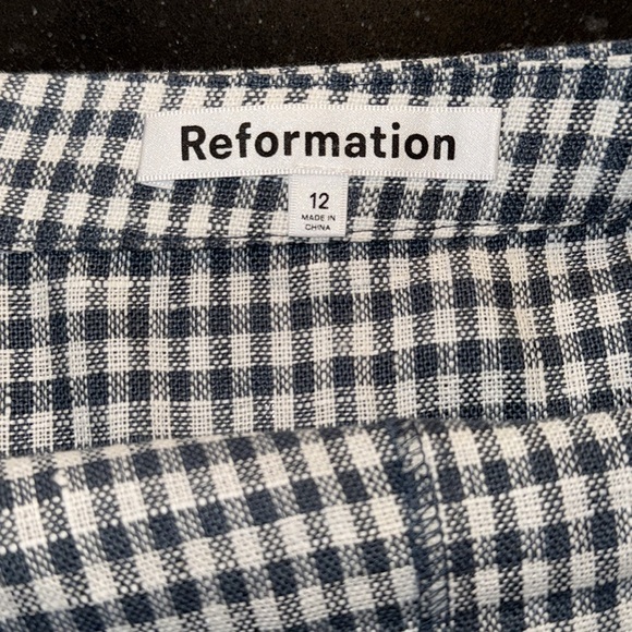 Reformation Baker Linen Skirt SZ 12 - Picture 4 of 5